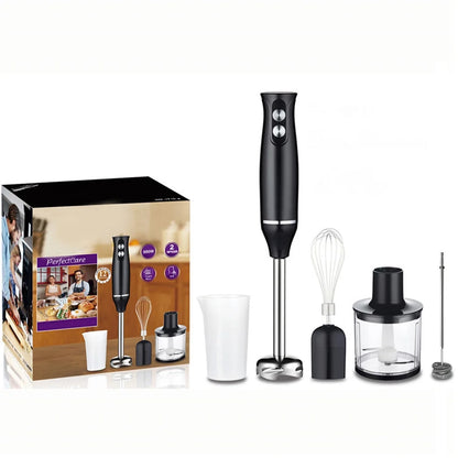 Immersion Hand Blender 5-In-1 Stick Blender with Chopper Beaker Whisk 2 Speed for Smoothies Shakes Sauces,Black