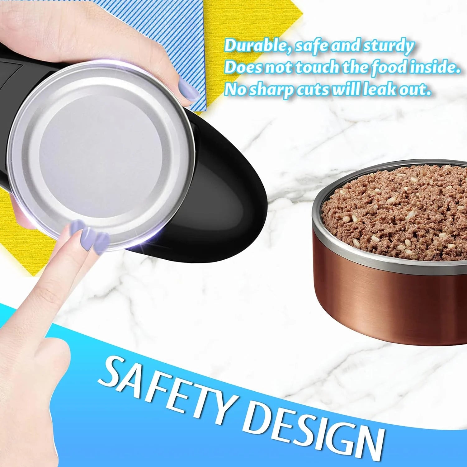 Electric Can Opener, No Sharp Edge Can Opener, One-Touch Electric Can Opener with Auto Shut, Kitchen Gadgets for Seniors, Arthritis