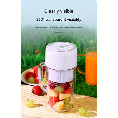 Portable Blender Rechargeable Blender Travel Cup with Lid and Straw, Ideal for Making Milkshakes, Smoothies, and Juices, Mini Blender Suitable for Outdoor Sports, Home Use, and Travel